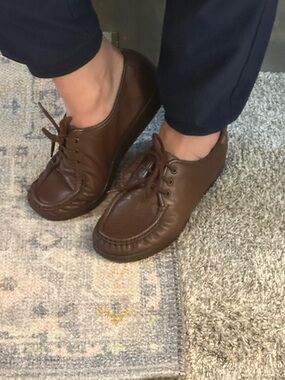 VINTAGE SAS Brown “Bounce” Wedge shoe sz 8